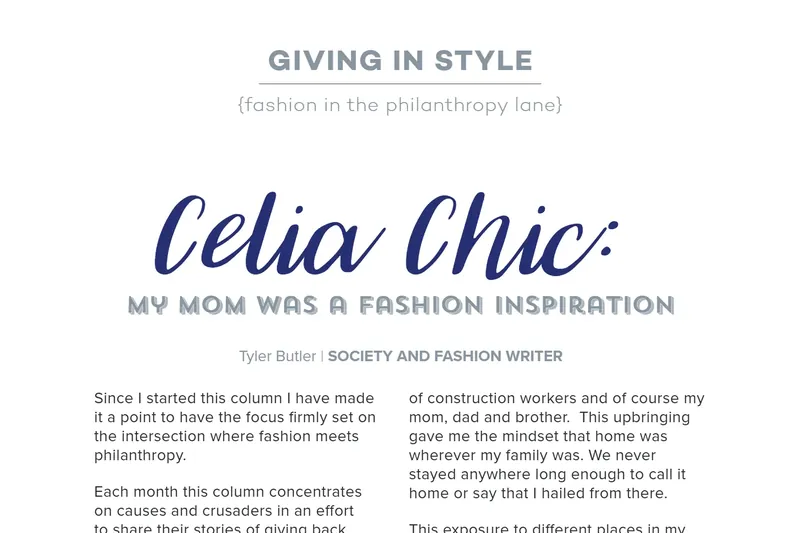 Celia Chic: My Mom Was a Fashion Inspiration