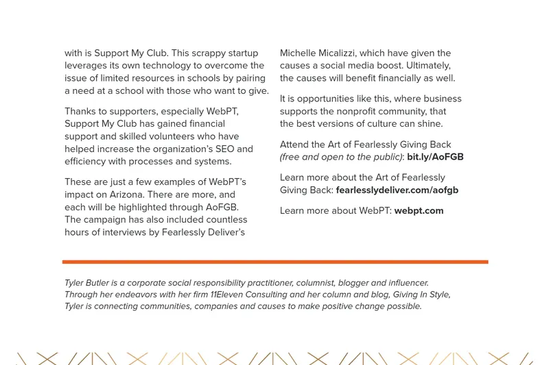The Art of Fearlessly Giving Back (WebPT)